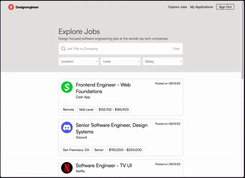 A gif showing off the job application form with a drag and drop resume uploader.